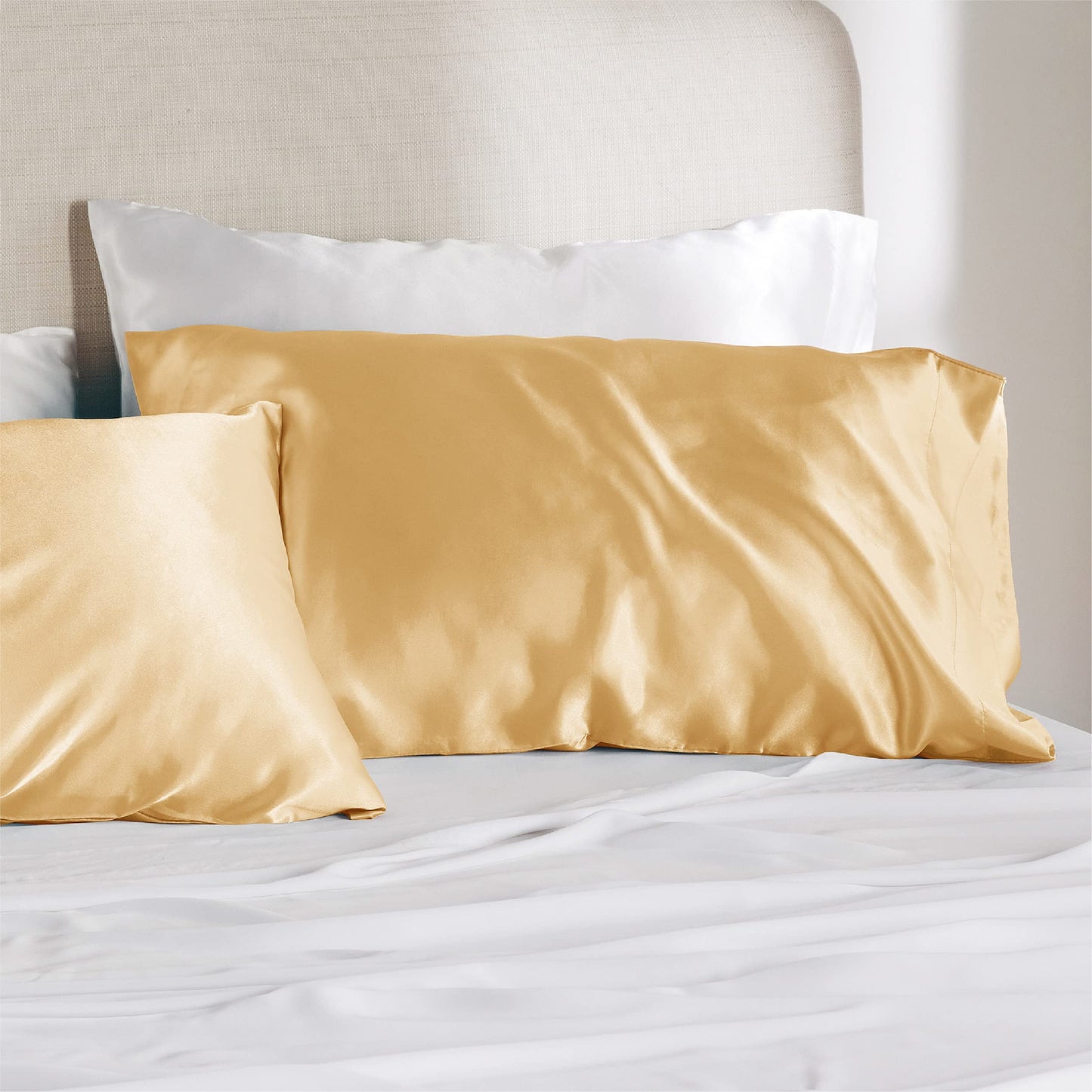 Silk Satin Pillowcase for Hair and Skin - Set of 2